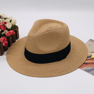 Venta al por mayor <span class=keywords><strong>de</strong></span> papel natural paja playa pesca al aire libre viajes Casual Unisex moda verano Panamá sombrero - Product Image 3