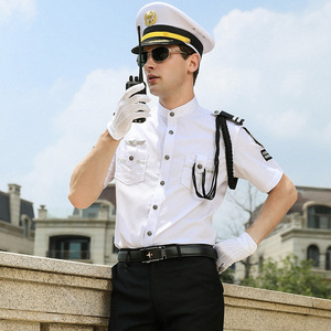 Uniforme Estiva da Uomo per <span class=keywords><strong>Guardie</strong></span> di Sicurezza, Design per Aeroporti, Camicia da Guardia di Sicurezza Bianca - Product Image 3
