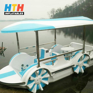 Children water bumper blade wheel pedal foot boat <span class=keywords><strong>6</strong></span> person Paddle on inflatable pool for sale - Product Image 6