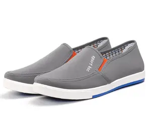 Neue Design fabrik Großhandel benutzer definierte Leinwand faule Person Leinwand weiche Sohle Männer Stoff Schuhe