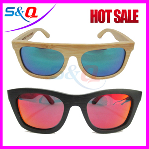 2014 de bambú natural de las gafas de sol <span class=keywords><strong>wayfarer</strong></span> - Product Image 1