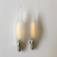C22 C20 C18 E10S Bombilla de vela de filamento LED, 220V, 2W, para decoración de candelabros festivos e iluminación nocturna interior.