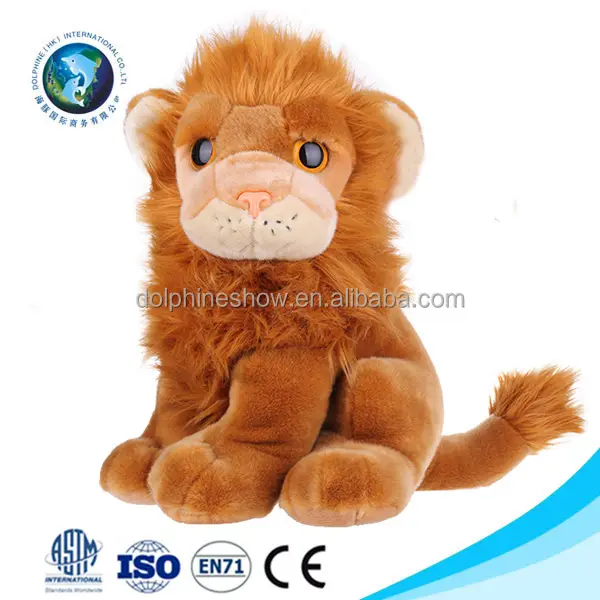 Lifelike भरवां जंगली पशु खिलौना OEM सीई फैशन प्यारा फर भरवां नरम आलीशान शेर खिलौना