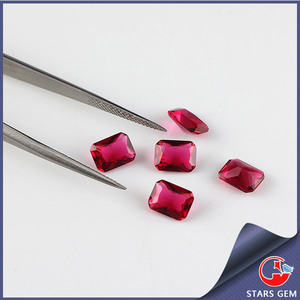 bông hồng đỏ hình chữ nhật tổng hợp đá quý cho chiếc nhẫn <span class=keywords><strong>ruby</strong></span> giá <span class=keywords><strong>ruby</strong></span> tăng - Product Image 3