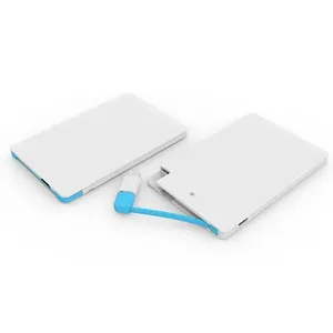 Carregador portátil para celular, design ultra pequeno 2000mah, bateria externa