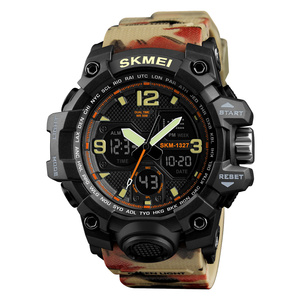 <span class=keywords><strong>Relojes</strong></span> Hombre SKMEI 1327 Reloj de Pulsera Deportivo para Exteriores con Doble Hora Analógico Digital para Hombre y Mujer - Product Image 1