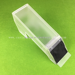 Porte-cartes de jeu de casino LANGE de haute qualité, modèle LANGE0902, finition polie intégrale, transparente givrée, épaisseur 5 mm, surface lisse - Product Image 3