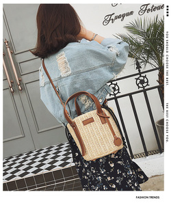 <span class=keywords><strong>Sac</strong></span> à bandoulière fée pour les filles, style bohème, en paille, fourre-tout, seau, sur mesure, nouvelle mode été 2019 - Product Image 5