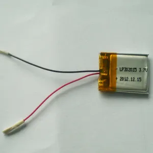 LP302025 302025 3.7 V लिथियम बहुलक बैटरी सेल 110 mAh 302025 बैटरी