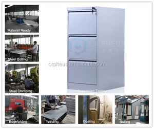 A4 קובץ אופקי ארונות מכתב אנכי 3 מגירות מתכת מילוי ארונות קבצים מתכת - Product Image 3