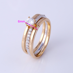 C210042-11901 Xuping gioielli di moda Cina all'ingrosso multicolore oro disegni anello di lusso anelli di vetro di fascino dei monili per le donne - Product Image 4