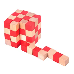 经典3D木制立方体拼图玩具孔明锁