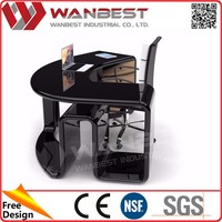 Approvisionnement en Chine Table de bureau de PDG semi-circulaire de luxe Mdf Bureau de direction en bois