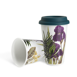 <span class=keywords><strong>Double</strong></span> Paroi Tasses En Céramique Résistant À La Chaleur Café Voyage <span class=keywords><strong>Tasse</strong></span> avec Couvercle À Vis - Product Image 1