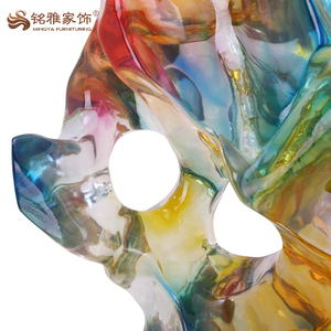 <span class=keywords><strong>Statue</strong></span> di casa in resina trasparente colorata con decorazione d'interni moderna - Product Image 6