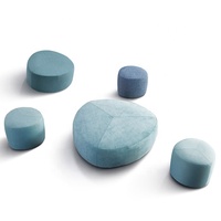 Goutte d'eau Forme Tabouret Tissu Pouf, Pouf En Tissu Tabouret