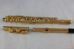 <span class=keywords><strong>Flauto</strong></span> placcato in oro strumenti musicali di alta qualità di buona qualità - Product Image 2