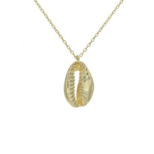 Pendientes de concha de cauri de oro de 14K para mujer, joyería de plata de Gemnel, nuevo diseño - Product Image 5