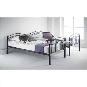 Легкая раздельная черная металлическая двухъярусная кровать - Product Image 3