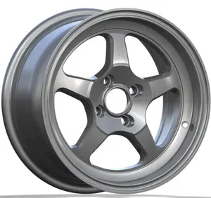 Grijs Afwerking 15 Inch Beste Aluminium Legering Auto Wielen Met 4x100