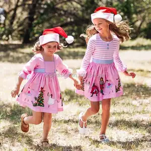 Ropa de boutique para niñas recién nacidas, venta al por mayor, china, vestido de Cascanueces de Navidad