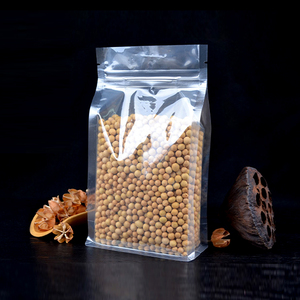 Pochette en plastique transparent à fond plat, carrée en plastique, gousset latérale avec fermeture à glissière - Product Image 4