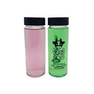 Bpa 무료 빈 500ml 17.5oz 우유 차 물 마시는 병 블랙 플라스틱 뚜껑