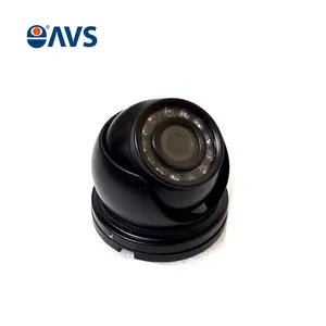 CMOS AHD 1080P 2MP IR Dome Camera Black Color Front Dome with Microphone and 4P Aviaition Cable