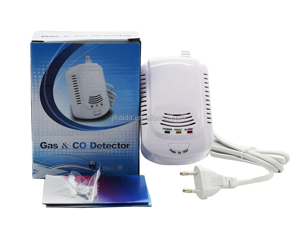 Detector de equipamentos para casa co + detector de gás, alarme combinado, sensor de gás lpg, detector de monóxido de carbono 2 em 1
