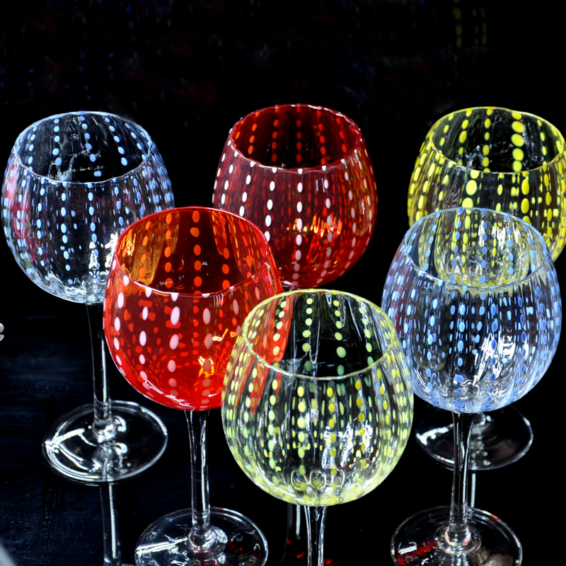 White Wine Glasses Wine Party Glass Wine Glasses With Customized Painted design