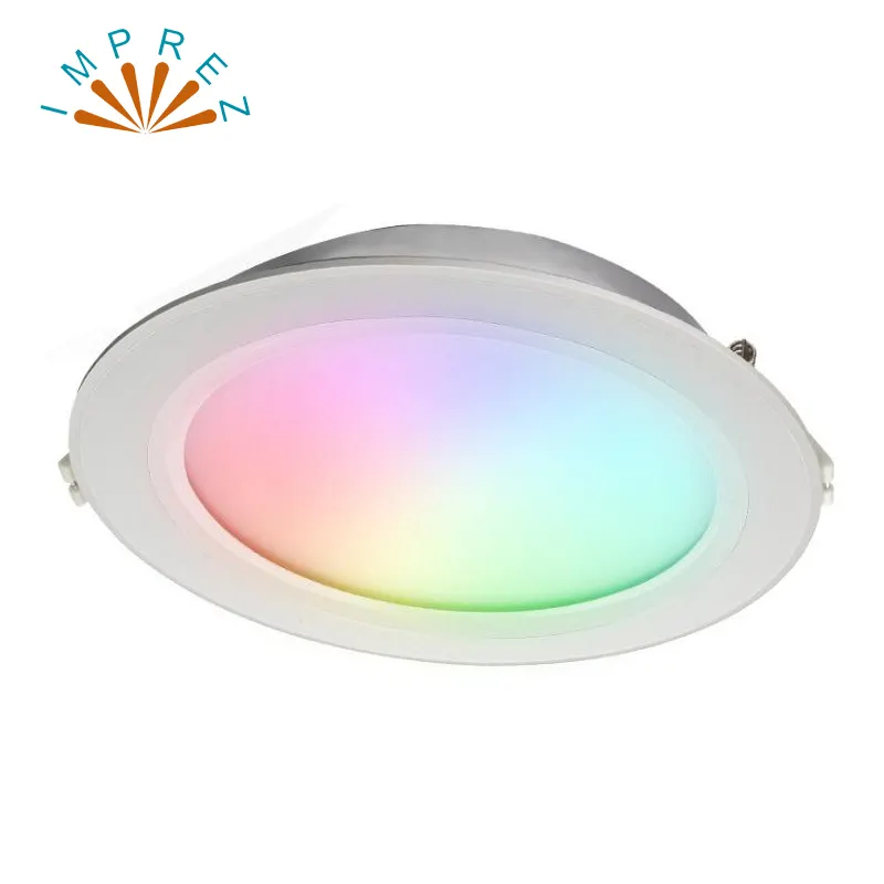 ดาวน์ไลท์ LED 5W 10W RGB พร้อมรีโมตคอนโทรล,ไฟเพดานแบบฝังสปอต LampAC85-265V CE/ROHS