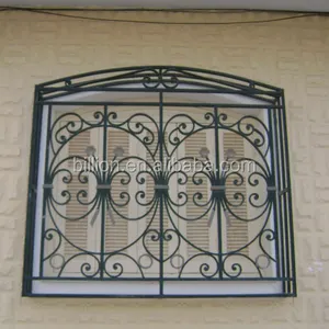 Diseño de parrilla de ventana de puerta de hierro forjado