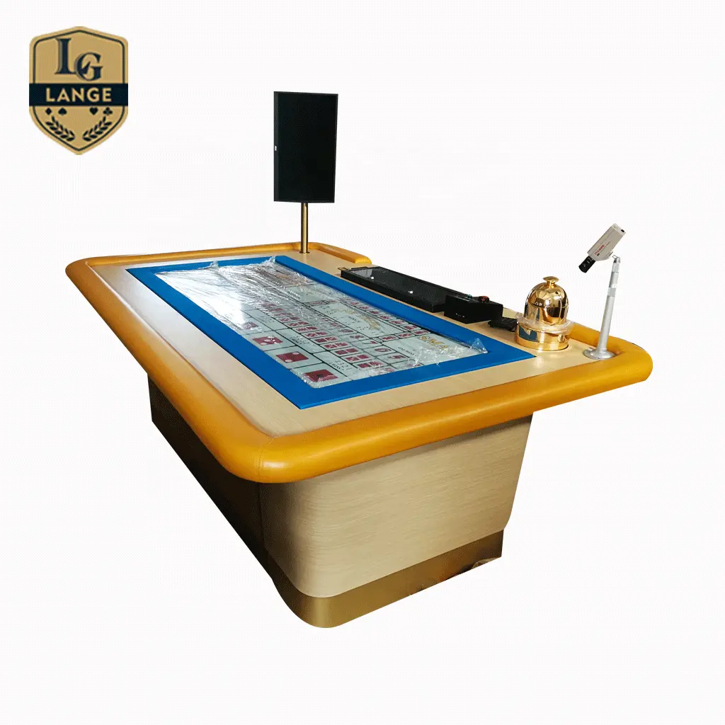 Luxury Casino Automatischer Pokertisch mit Sicbo Dice Shaker und Kamera display
