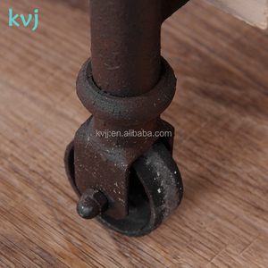 Estantería expositora industrial de <span class=keywords><strong>madera</strong></span> y hierro de tres niveles KVJ-7458 - Product Image 5