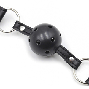 Balle à mordre en silicone de taille moyenne, amusante et <span class=keywords><strong>sexy</strong></span>, pour femmes, avec chaîne/anneau de clip à lait en acier inoxydable, bouchon buccal, jeu de rôle, jouet pour adultes - Product Image 2