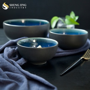 <span class=keywords><strong>Bol</strong></span> empilable à rayures en <span class=keywords><strong>bleu</strong></span>, 1 pièce, 280Ml, de Style japonais - Product Image 4