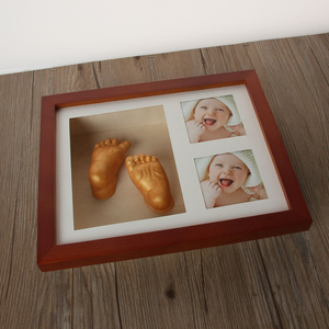 <span class=keywords><strong>Kit</strong></span> de moulages 3D pour bébé, avec cadre photo en bois, impression des pieds <span class=keywords><strong>et</strong></span> des mains - Product Image 2