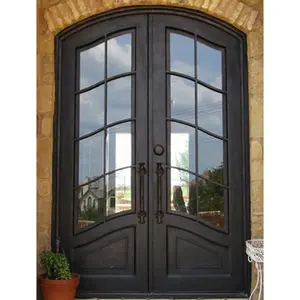 Modern Luxury Villa Front Single Swing Glass Entry Door Design