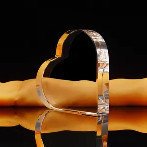 Honor Of Crystal Grosir Penindih Kertas Kristal Hati Bening, Blok Kaca Kristal Bening untuk Hadiah Pernikahan