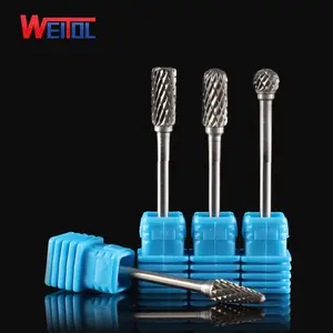 High quality 3mm double cut Carbide rotary files for dremel rotary rotary burr cutter