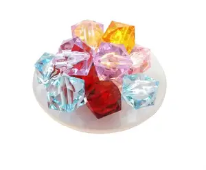 100PCS Plastic Gems Ice Grains Colorful Stones Children Jewels