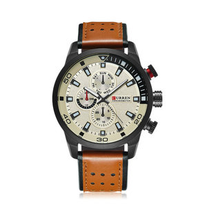 Curren 8250 Orologio <span class=keywords><strong>da</strong></span> <span class=keywords><strong>Polso</strong></span> al Quarzo <span class=keywords><strong>di</strong></span> <span class=keywords><strong>Lusso</strong></span> per <span class=keywords><strong>Uomo</strong></span>, Sportivo, Impermeabile, con Cinturino in Pelle, Casual e Elegante - Product Image 6