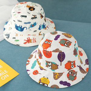 Cappello da pescatore per bambini B424 primavera estate con animali dei cartoni animati - Product Image 6