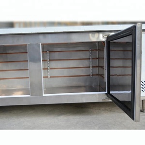 Attrezzature da cucina sotto il contro <span class=keywords><strong>doppia</strong></span> <span class=keywords><strong>porta</strong></span> <span class=keywords><strong>frigorifero</strong></span> banco di lavoro - Product Image 4