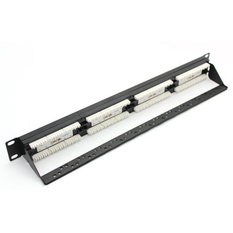 Сделано в Китае управление 1U 19 дюймов полный загружен 24 порты и разъёмы патч панель cat 6