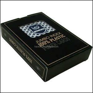Cartes à jouer de poker <span class=keywords><strong>MOMOKO</strong></span> Poker Club Jumbo Index 100% plastique avec emballage en boîte à fenêtre - Product Image 3