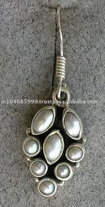 925 Sterling <b>Silver</b> <b>Pearl</b> <b>Earrings</b> - Product Image 1