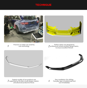 Lame de Spoiler avant S4 en Fiber de carbone Pure pour <span class=keywords><strong>Audi</strong></span>, <span class=keywords><strong>A4</strong></span> B9 <span class=keywords><strong>SLINE</strong></span> S4, 2018, <span class=keywords><strong>2019</strong></span> - Product Image 6