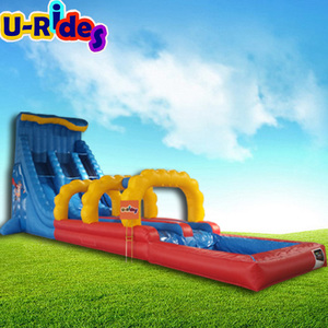 Glissière d'eau gonflable de 26ft <span class=keywords><strong>Super</strong></span> Man avec le glissement coulissant pour le <span class=keywords><strong>parc</strong></span> <span class=keywords><strong>aquatique</strong></span> et l'entreprise de location de fête - Product Image 1