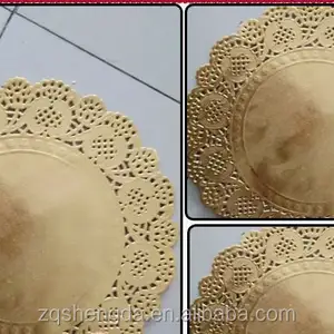 High Quality Gold Paper Doilies Made from Gold foil paper